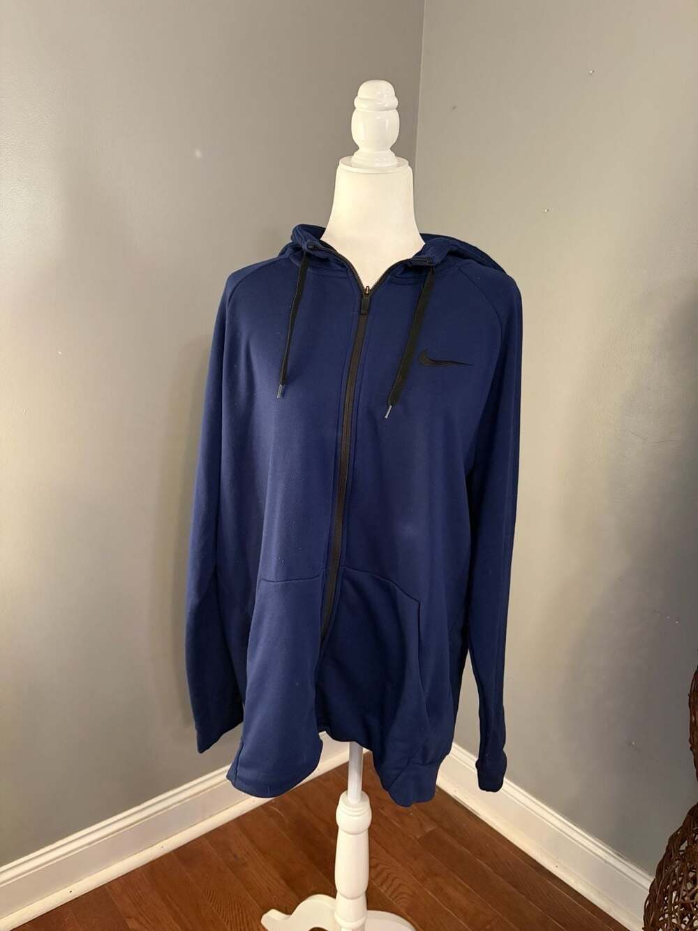Men’s Nike Dri-FIT Full-Zip Hoodie - Blue - XXL